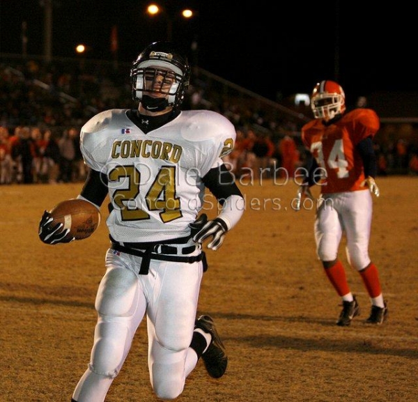 Matt Beecher catches one of his two touchdowns on the night.